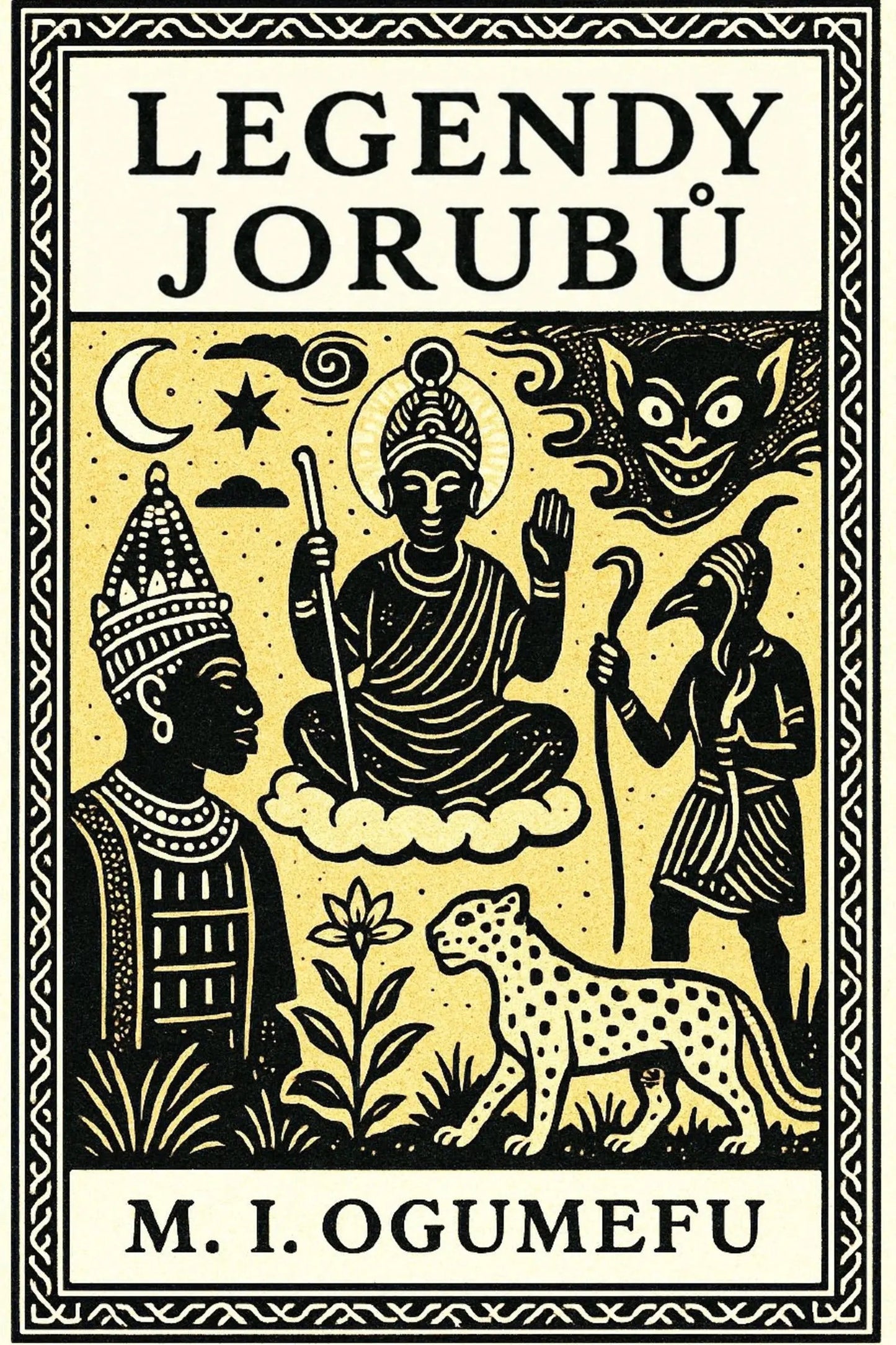 Book cover for 'Legendy Jorubů' by M. I. Ogumefu