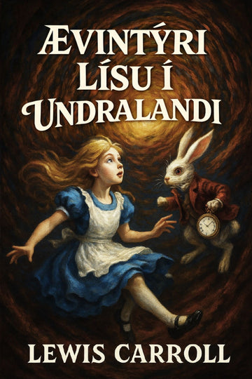Book cover for 'Ævintýri Lísu í Undralandi'