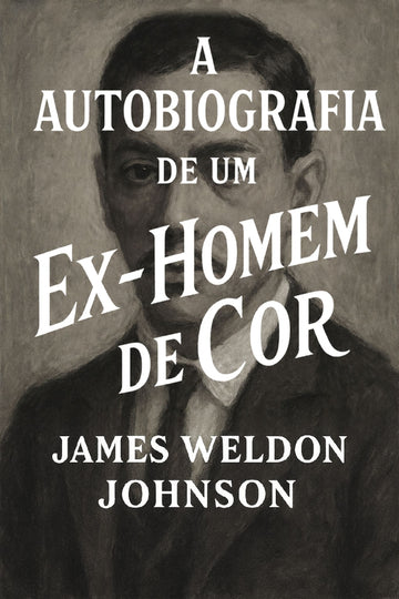 Book cover of 'A autobiografia de um ex-homem de cor' by James Weldon Johnson with a portrait of the author.