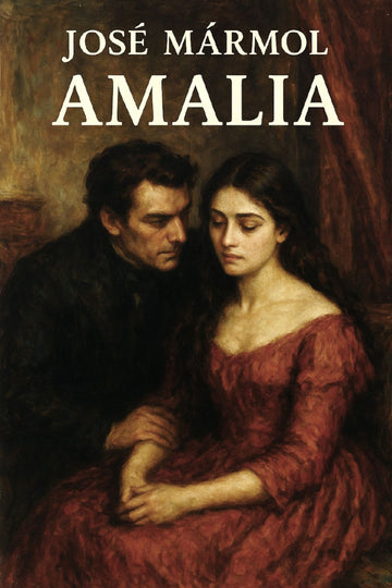 Book cover of 'Amalia' by Jose Marmol featuring an illustration of a man and woman.