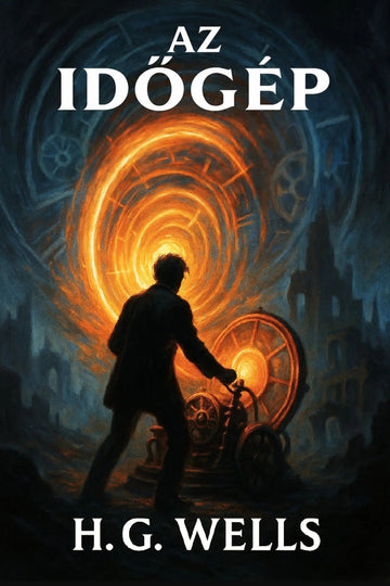Book cover for 'Az időgép' by H.G. Wells