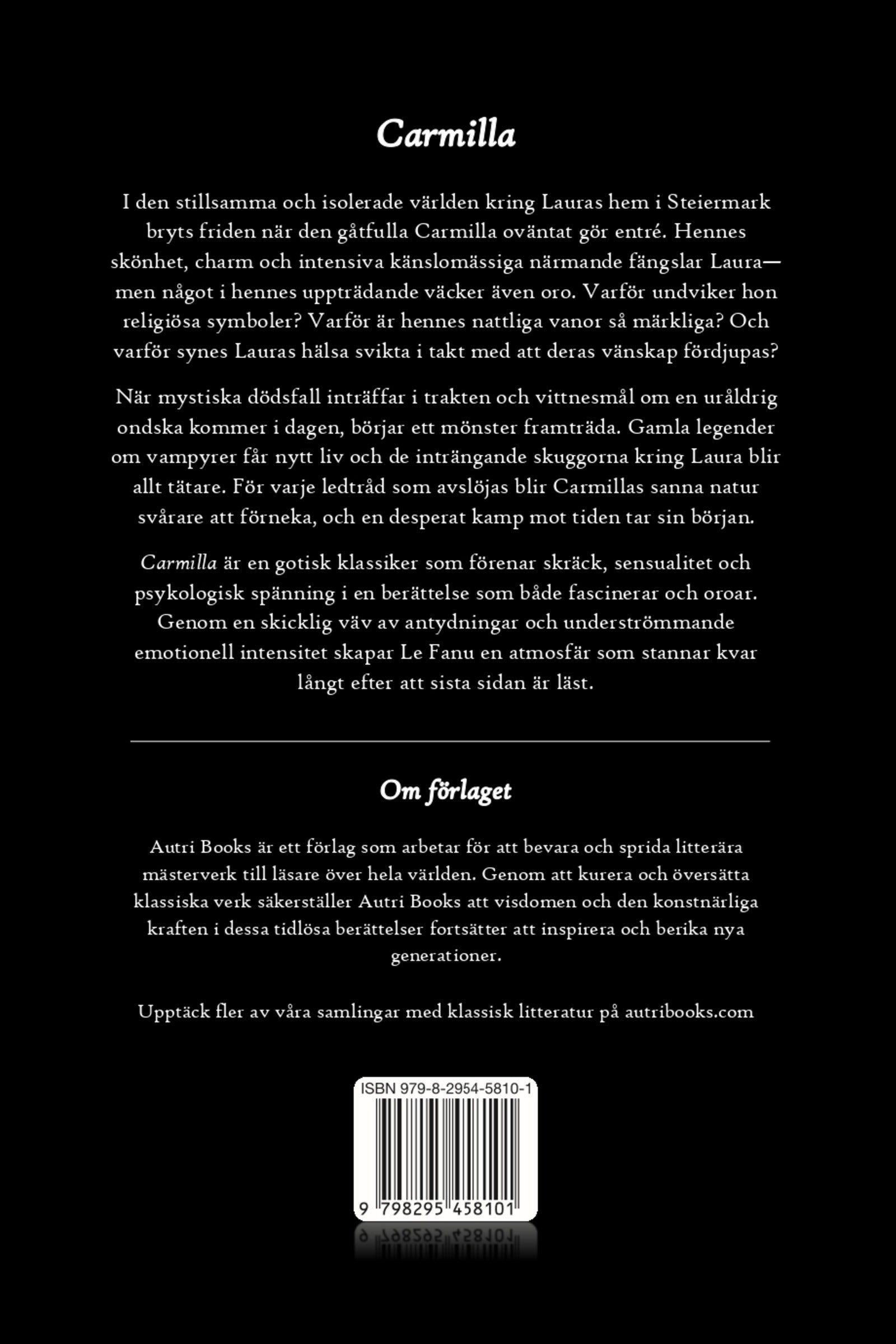 Book cover with text and a barcode on a black background