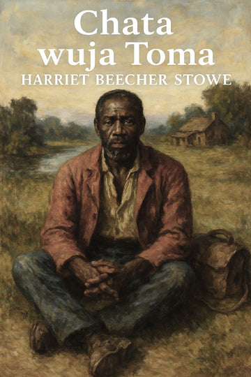 Book cover of 'Chata wuja Toma' by Harriet Beecher Stowe with a painting of a man sitting on a grassy field.