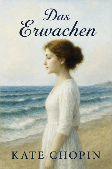 Book cover of 'Das Erwachen' by Kate Chopin with a woman on a beach