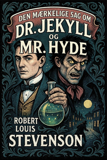 Book cover for 'Den mærkelige sag om Dr. Jekyll og Mr. Hyde' 