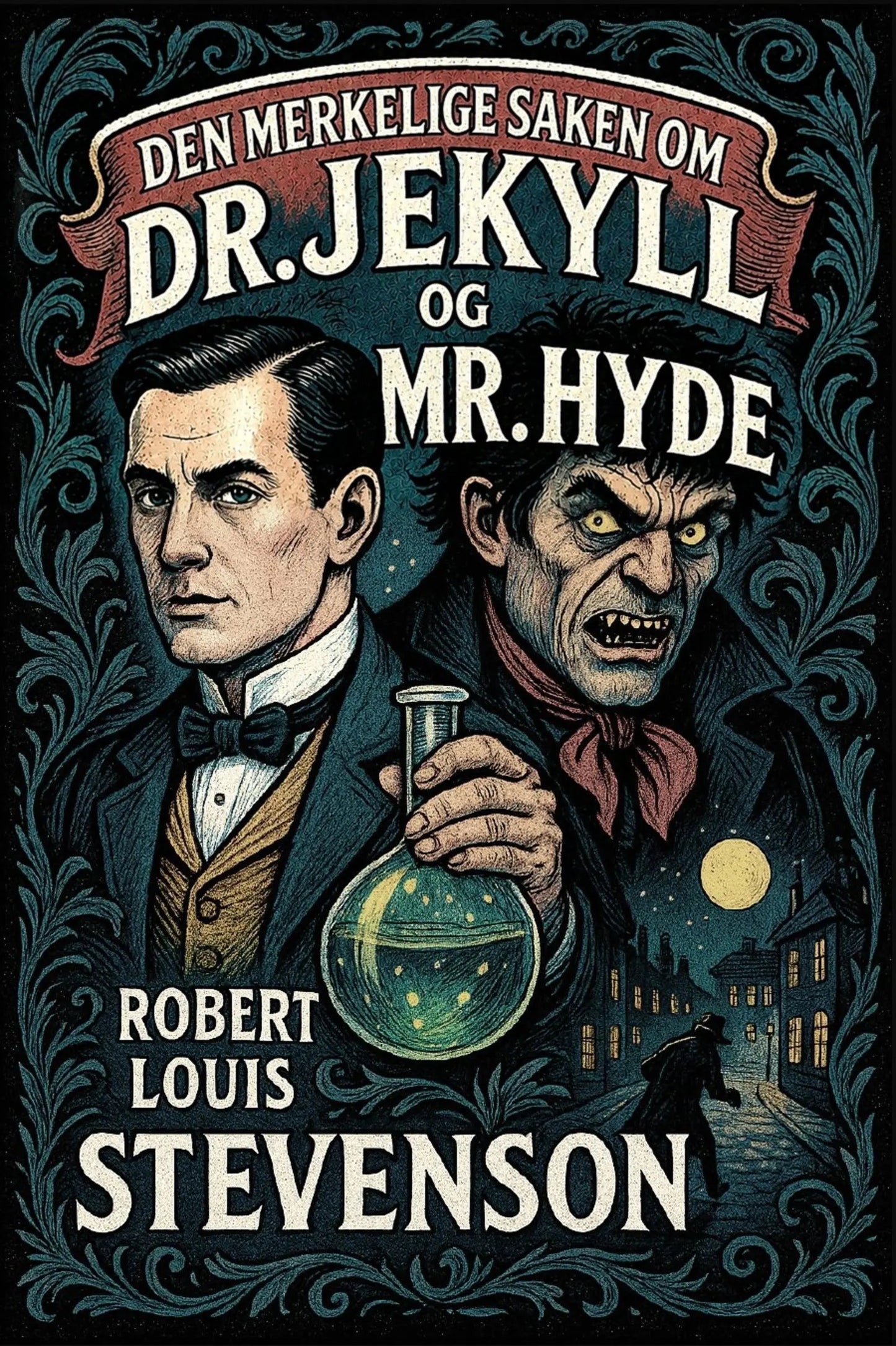 Book cover of 'Den merkelige saken om Dr. Jekyll og Mr. Hyde'