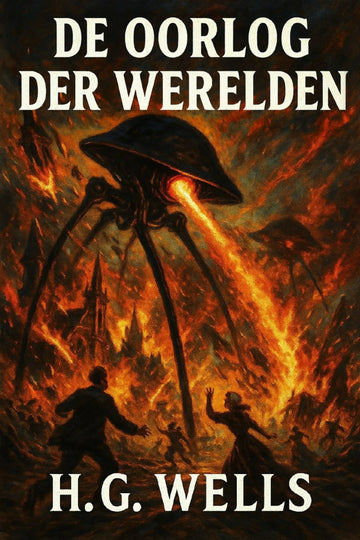 Book cover for 'De oorlog der werelden' by H.G. Wells