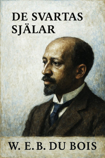 Book cover of 'De svartas själar' by W. E. B. Du Bois with a portrait of the author.