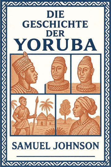 Book cover of 'Die Geschichte der Yoruba' by Samuel Johnson with illustrations of Yoruba people and scenes.