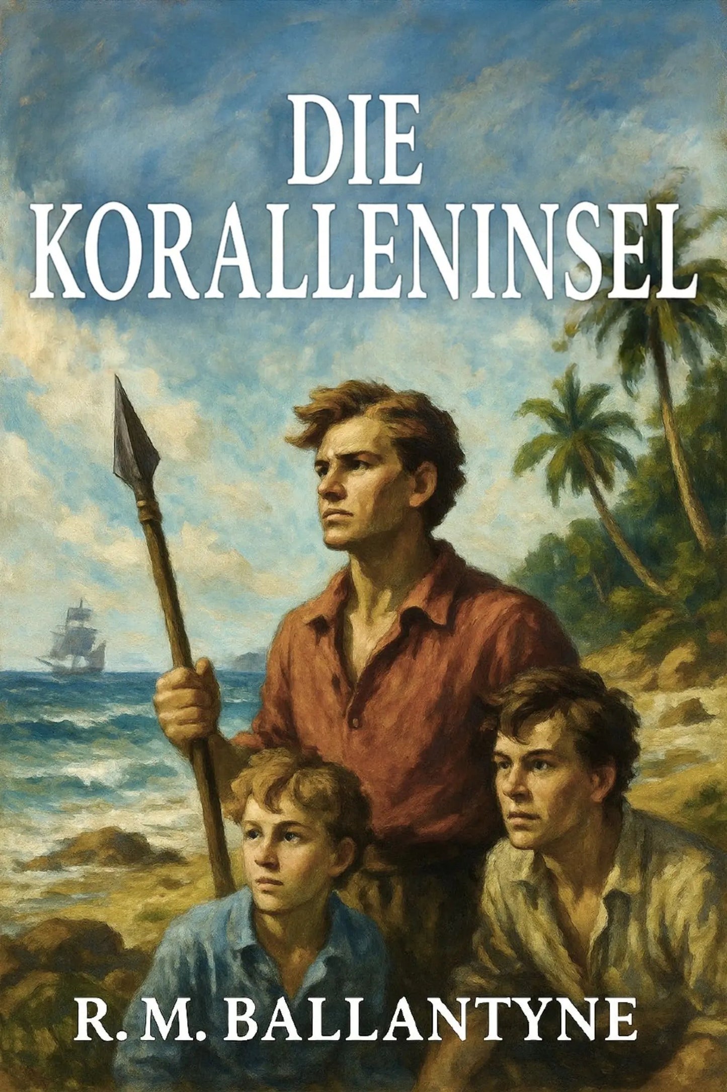 Book cover for 'Die Koralleninsel' by R. M. Ballantyne
