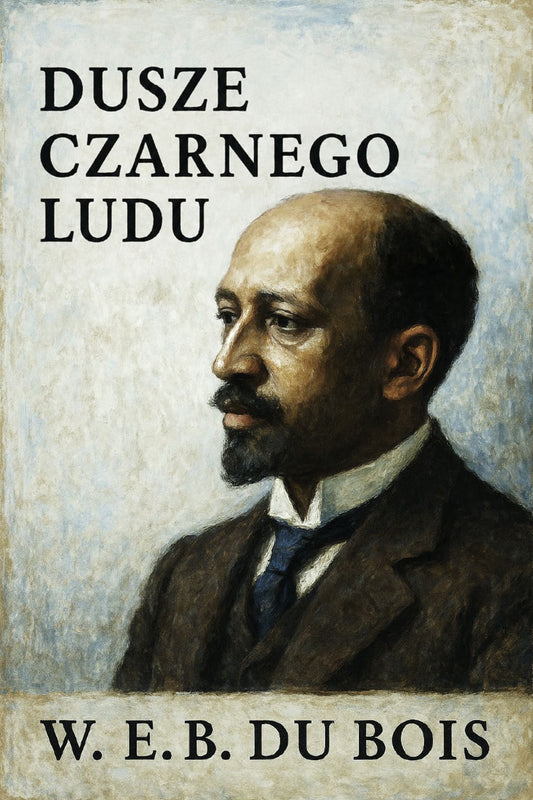 Book cover of 'Dusze czarnego ludu' by W. E. B. Du Bois with a portrait of the author.