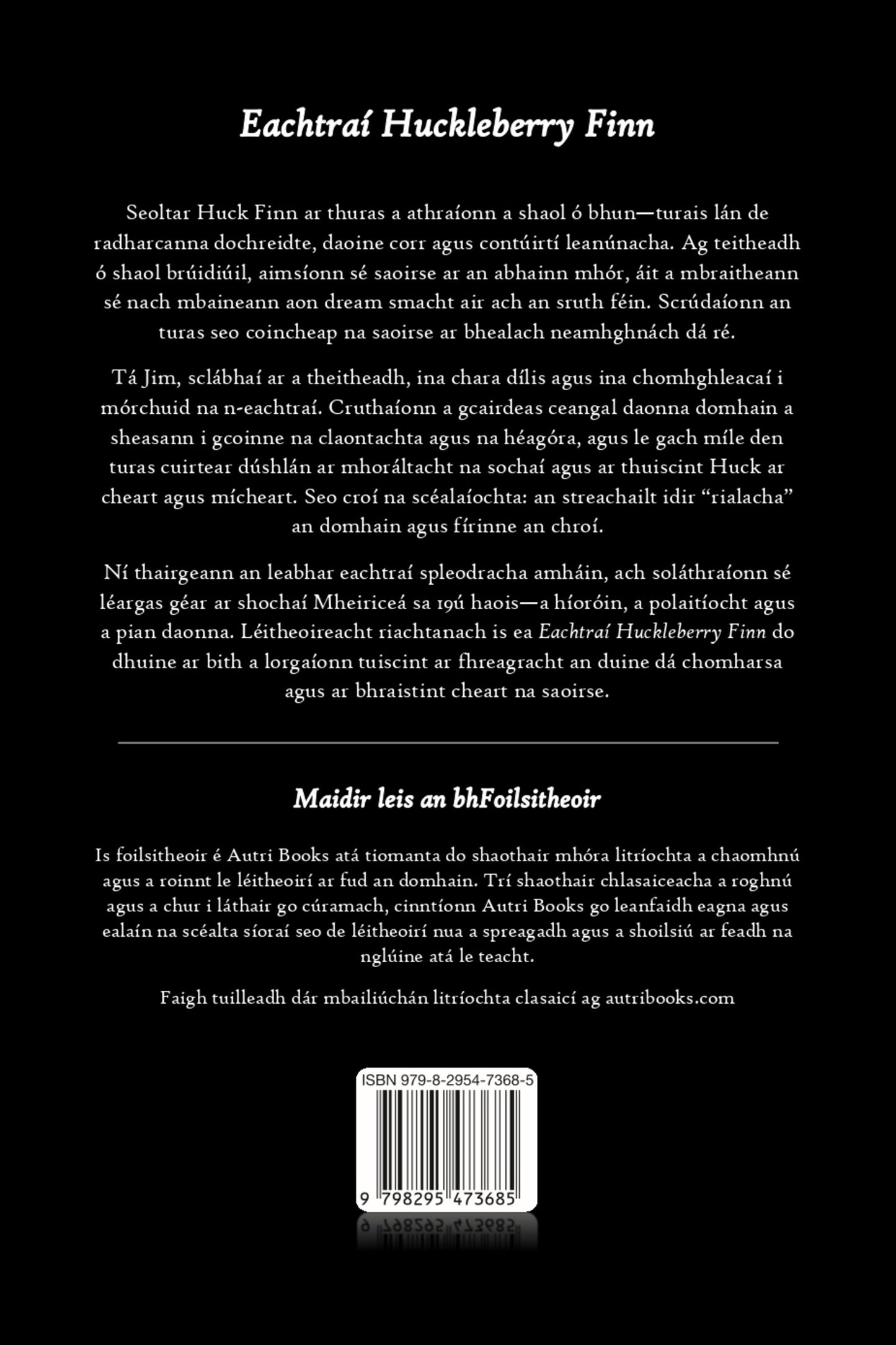 Back cover of a book with text and a barcode