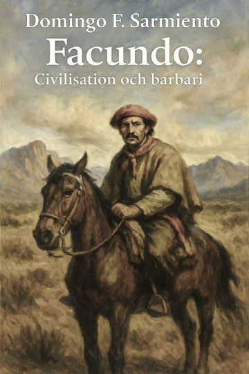 Book cover of 'Facundo' by Domingo F. Sarmiento with a man on horseback in a landscape.