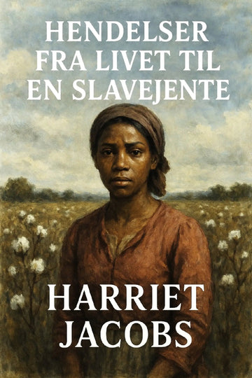 Book cover of 'Hendelser fra livet til en slavejente' by Harriet Jacobs with a woman in a field.