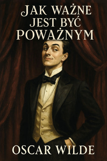 Book cover of 'Jak ważne jest być poważnym' by Oscar Wilde with a man in formal attire.