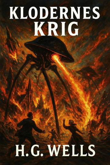 Book cover for 'Klodernes krig' by H.G. Wells