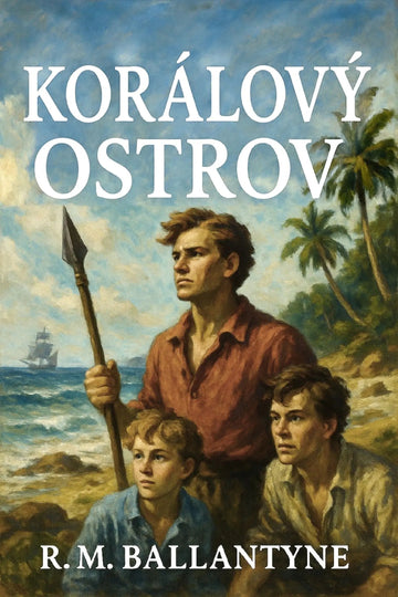 Book cover for 'Korálový ostrov' by R. M. Ballantyne