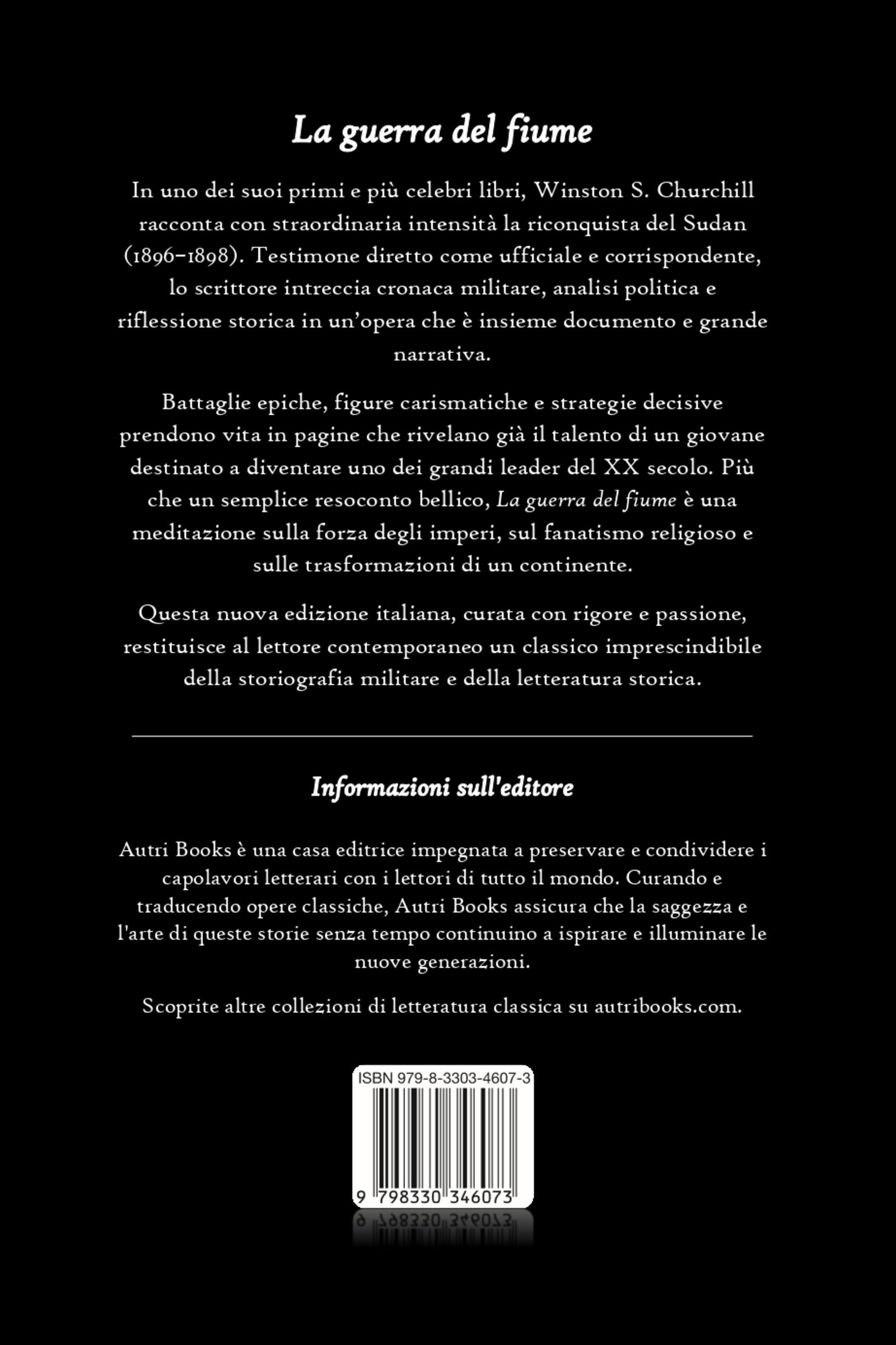 La guerra del fiume back book cover in italian