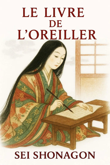 Book cover of 'Le Livre de l’Oreiller' by Sei Shonagon with an illustration of a woman in traditional attire.