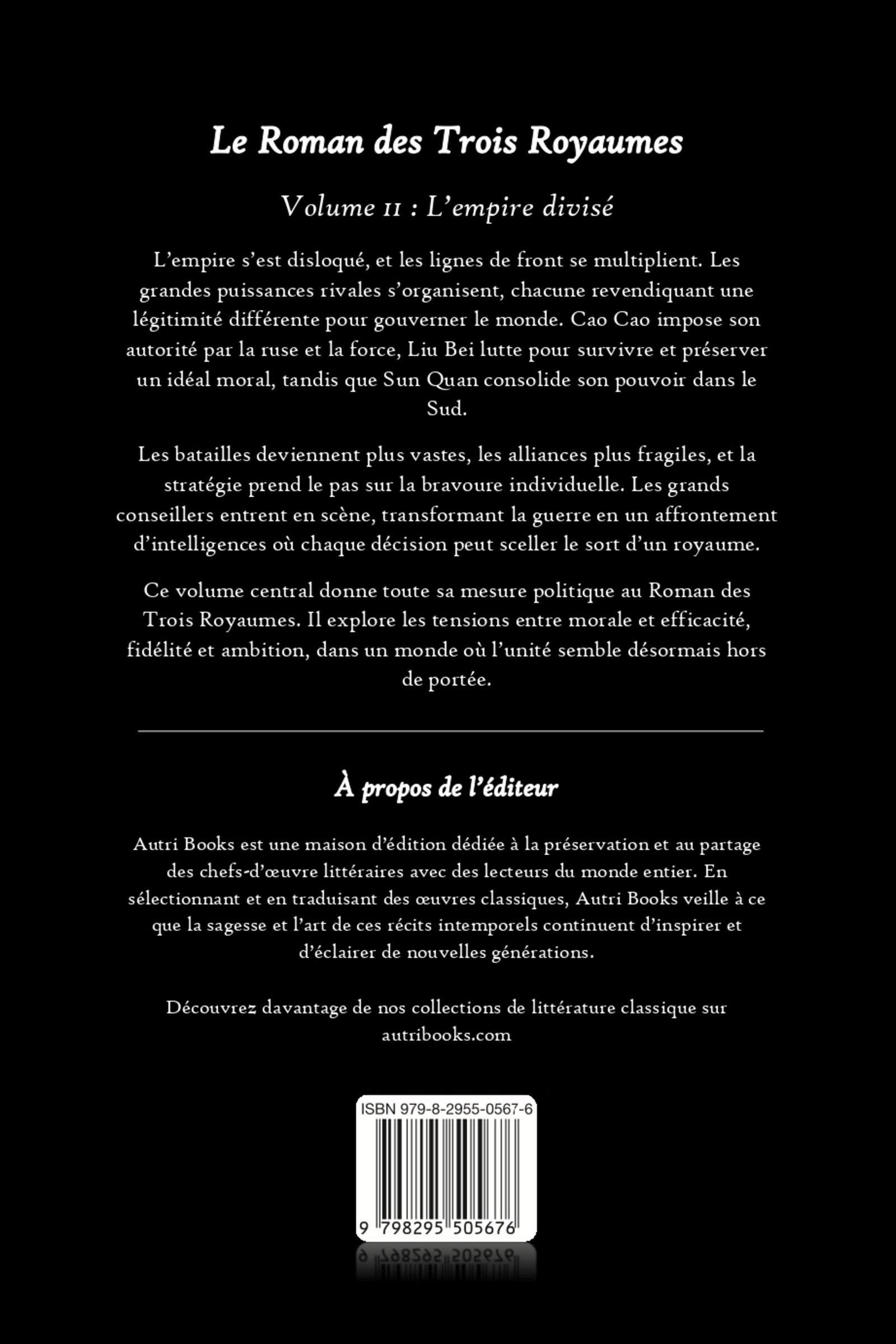 Book cover with text in French on a black background