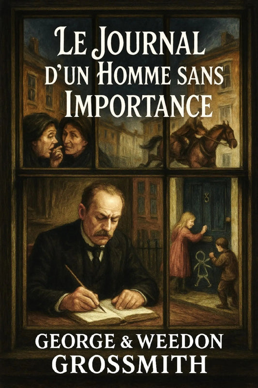 Book cover of 'Le journal d’un homme sans importance' by George & Weedon Grossmith with illustrations and text.