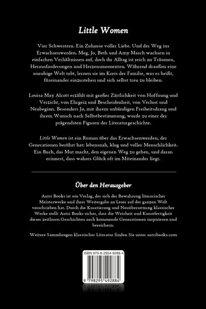 Back cover of 'Little Women' with text and a barcode