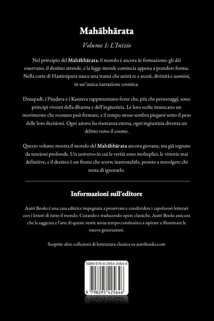 Book cover of 'Mahèbhèrata' with text on a black background