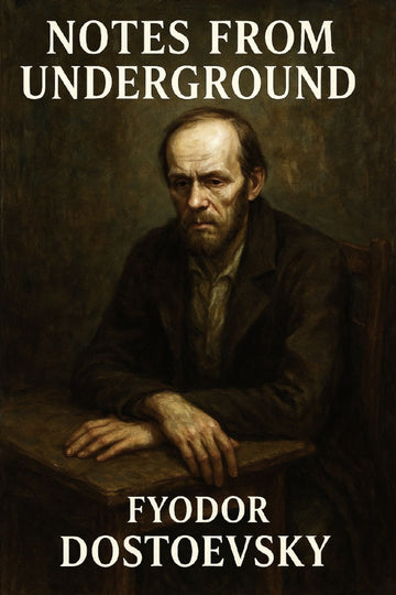 Book cover of 'Notes from Underground' by Fyodor Dostoevsky featuring a portrait of a man.