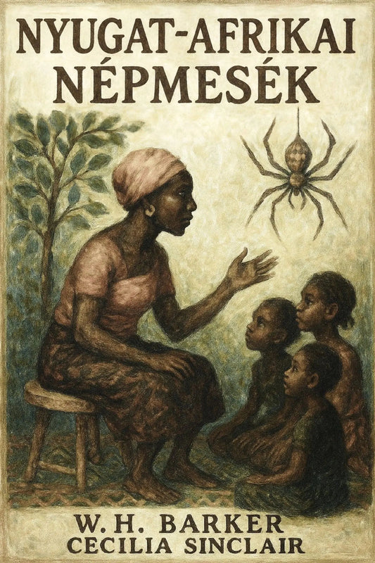 Book cover for 'Nyugat-afrikai népmesék' by W.H. Barker and Cecilia Sinclair