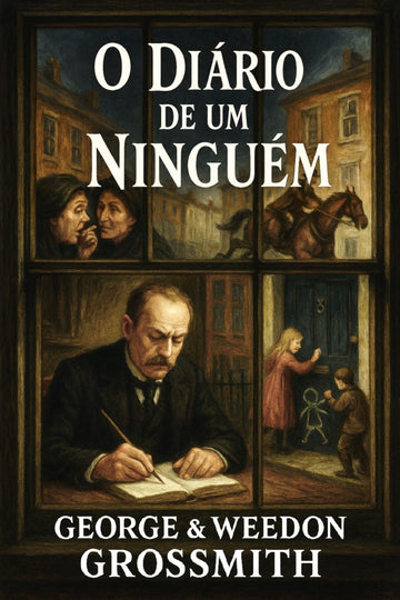 Book cover of 'O diário de um ninguém' with scenes and text
