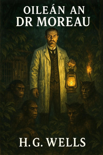Book cover of 'Oileán an Dr Moreau'