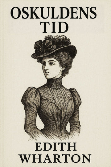Book cover of 'Oskuldens tid' by Edith Wharton with a vintage illustration of a woman.