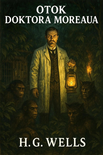 Book cover for 'Otok doktora Moreaua' by H.G. Wells