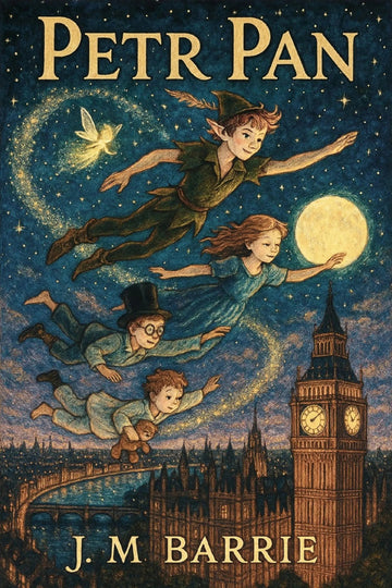 'Petr Pan' book cover by J. M. Barrie