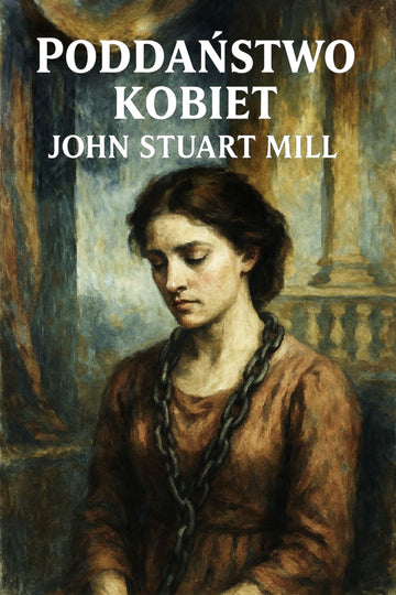 Book cover of 'Poddaństwo kobiet' by John Stuart Mill with a woman's portrait and text.