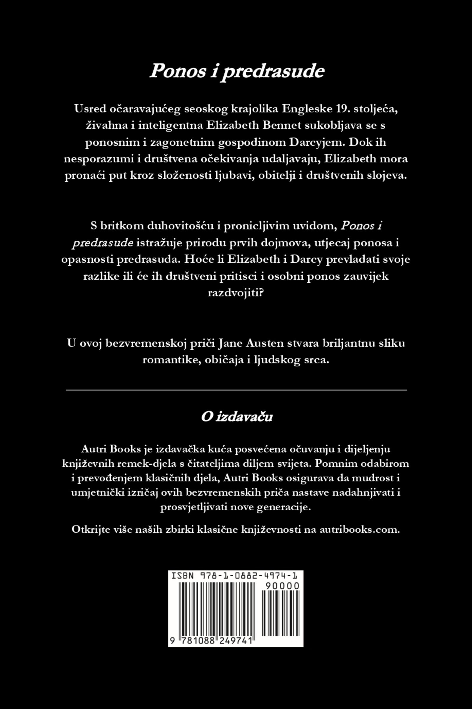 Book cover with text in croatian language on a black background