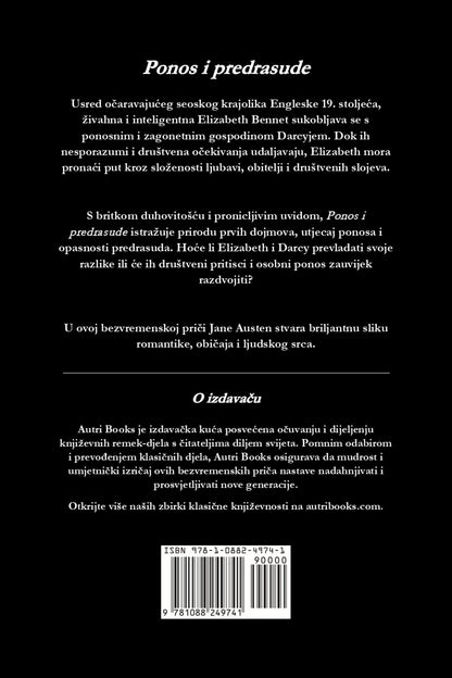 Book cover with text in croatian language on a black background