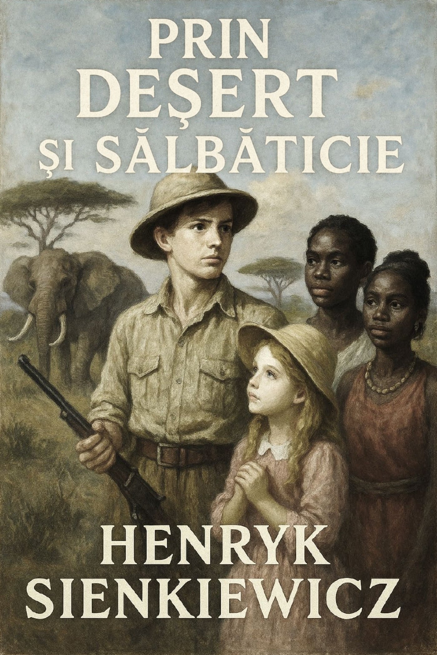 Book cover of 'Prin deșert și sălbăticie'