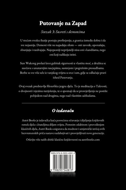 Back cover of a book with text in croatian language, featuring a barcode and ISBN information.