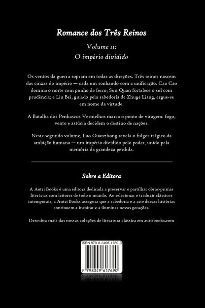Book cover of 'Romance dos Tres Reinos' Volume 2 with text on a black background