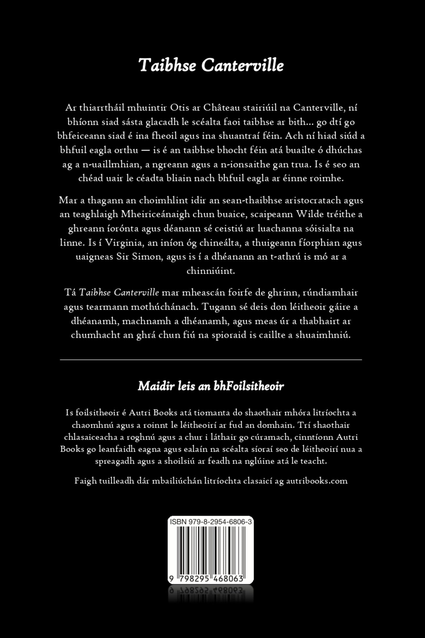 Back cover of a book with text and a barcode