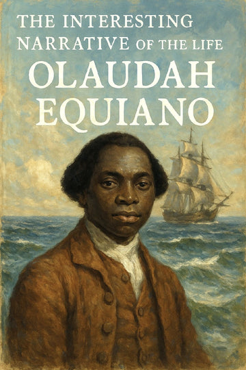 Book cover of 'The Interesting Narrative of the Life of Olaudah Equiano' with a portrait of Olaudah Equiano and a ship in the background.