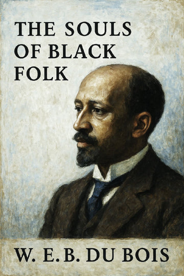 Book cover of 'The Souls of Black Folk' by W. E. B. Du Bois with a portrait of Du Bois.