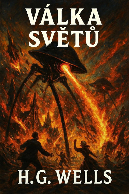 Book cover for 'Válka světů' by H.G. Wells