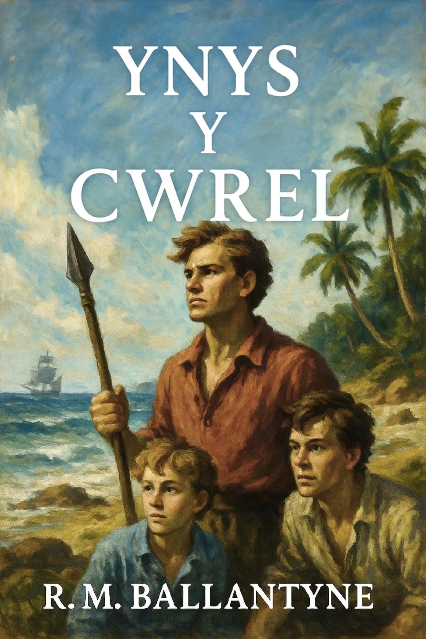 Book cover for 'Ynys y Cwrel' by R.M. Ballantyne