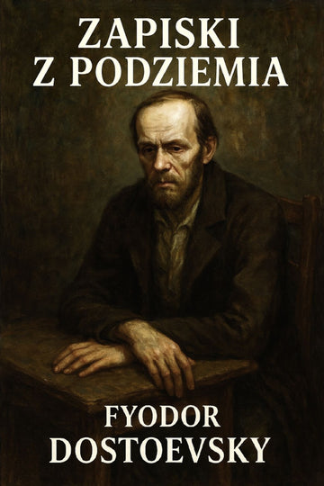 Book cover of 'Zapiski z podziemia' by Fyodor Dostoevsky featuring a dark portrait of a man.