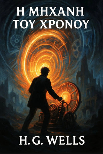 Book cover for 'Η Μηχανή του Χρόνου' by H. G. Wells